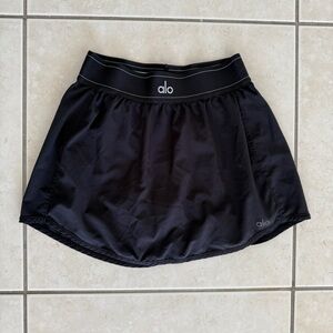 ALO Match Point Black Tennis Skirt